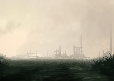 environment inspired by True Detective intro