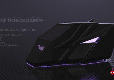 Batman-themed computer case; front