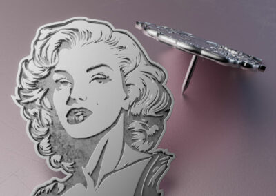 rough of Marilyn pin